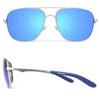 China sunglasses manufacturer blue mirror double-bridge sun glasses sunglasses brand your own