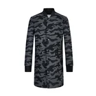 Autumn Winter Long Men Coat Camouflage Baseball Jacket