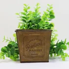 Rusty metal flower bucket mini Succulent plant pots