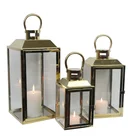 One-Stop Service Factory Directed Supply Garden Decorative Stainless Steel Candle Holder Lantern