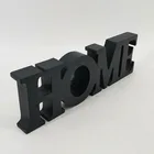 Photo Frame Decorative Black Wood Crafts Words Standing Sign Photo Frame For Home Interior Decor