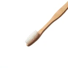 Colorful Round Wooden Handle Disposable Bamboo Toothbrush