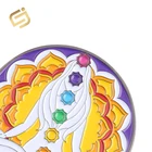 Beautifully crafted round metal die-cast enamel printing sexy portrait color gemstone lapel pin