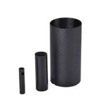 Matte surface carbon fiber tube round plain weave 3k