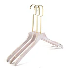 Luxury customized antique brand display wash white wooden coat hangers for cloths