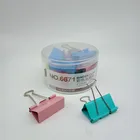 Factory main product PET Box assorted size color metal binder clips paper binder clips
