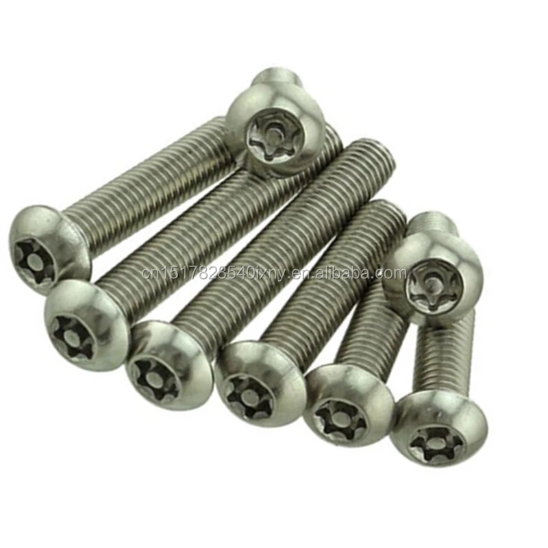 Iso Stainless Steel Button Head Torx Screw With Pin Security