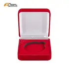 magic cardboard red velvet paper gift coin pack collect box for medal
