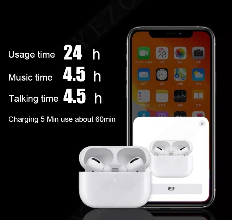 2019 Portable TWS wireless bluetooth headphones for Airpods pro with wireless charging case - ANKUX.COM