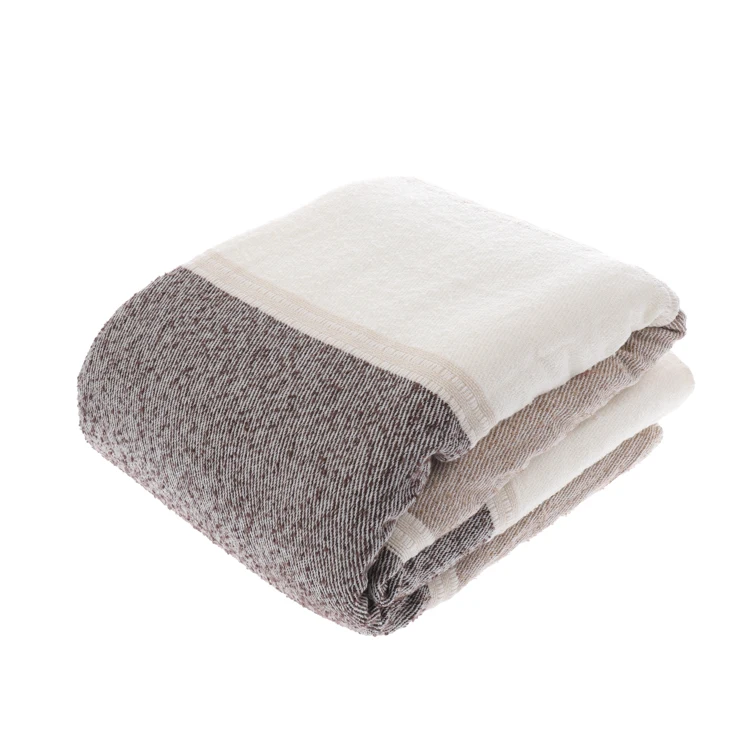 Grade A Grade and Spring/Autumn Season Home Use Korean Style Striped Blankets for Winter Double Layer