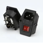 Electrical Socket 250V socket with switch indicator 10A Fuse Power Socket 3 Pins AC-01A from HUBEI JUCRO ElECTRIC