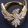 Eagle bird Owl Popular micro pave Hip-hop Stainless Steel finger ring wholesale Eagle bird finger Ring jewelry accessory 2020