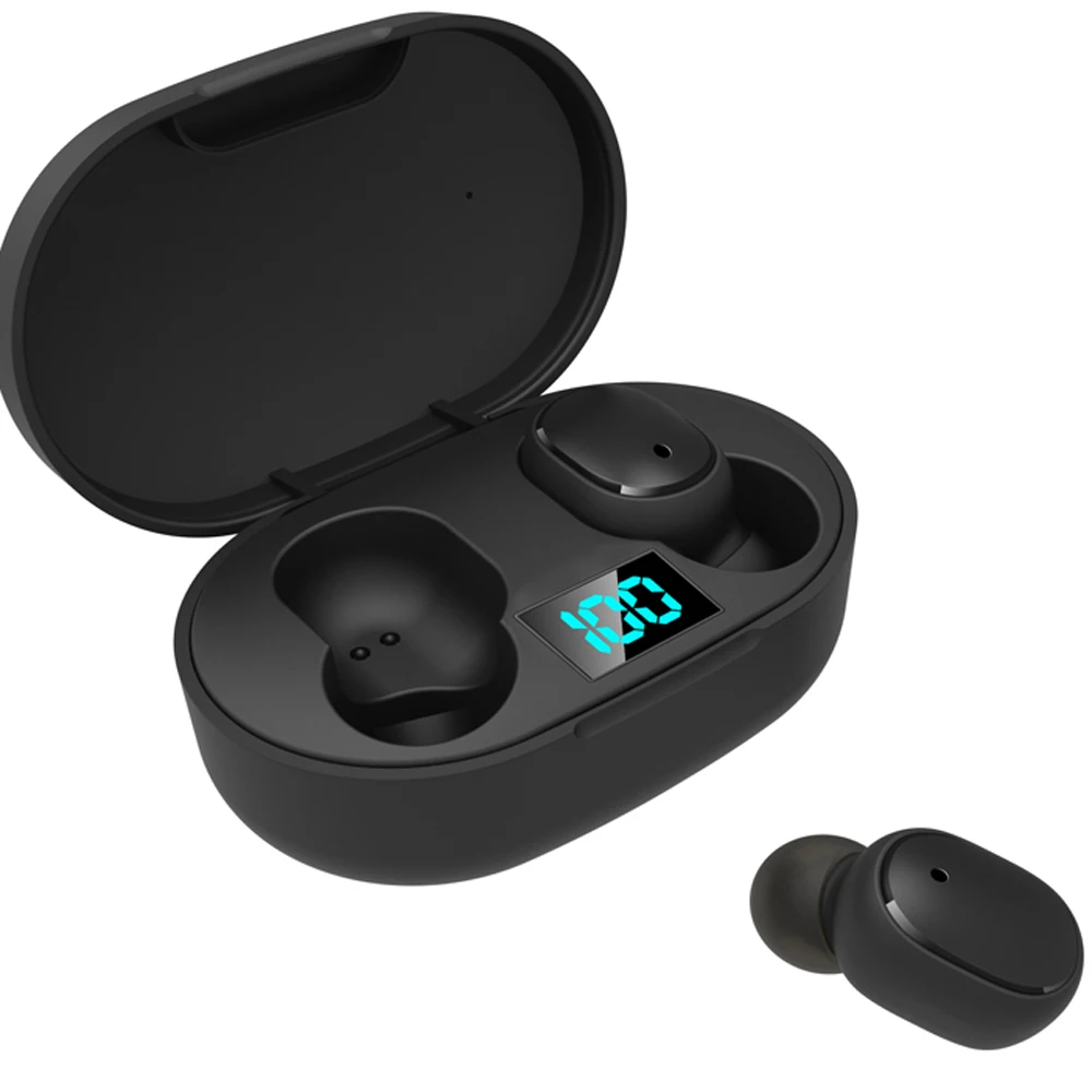 LCD Display E6S TWS Wireless Earbuds 3D Stereo Mini Bluetooth Earphone 5.0 Sports Waterproof Headset Airdot for Xiaomi Redmi - ANKUX.COM