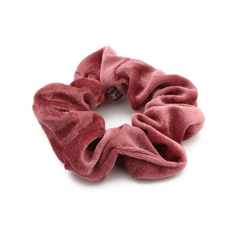 Women Elegant Velvet Solid Elastic Hair Bands Scrunchies Tie Hair Rubber Band Headband Lady Hair Accessories  N0001