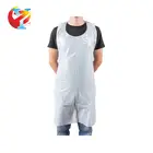 Plastic Butcher Disposal Protect Pe Bib Poly Apron Price For Kitchen
