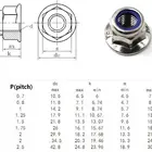 Nut Lock Nuts M6 Nylon 304 Stainless Steel Flange Nut Inserts Hex Lock Nuts
