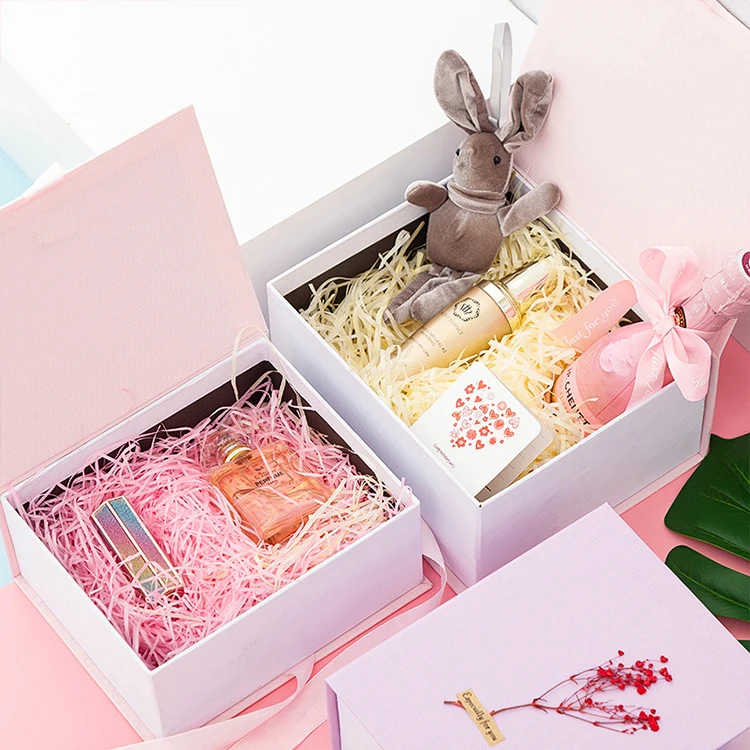 luxury paper gift box with ribbon for christmas party wholesale