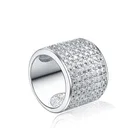 Cubic Zirconia Jewelry Wholesale Fashion 925 Sterling Silver Rhodium Plated Cubic Zirconia Rings Jewelry For Girls