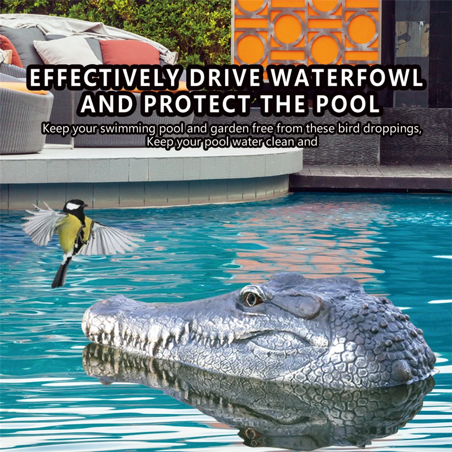 crocodile rc alligator head boat floating prank toys for pool