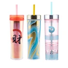 Tumbler Clear Tumbler 16oz Tumbler Clear Skinny Double Wall Plastic Tumbler Cups With Straw