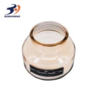 100% natural wax candle blown glass jar soy wax tealight fireworks birthday containers candle