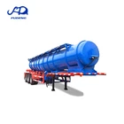 Three axles stainless steel tanker semi trailer storage tank for sulfuric acid