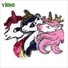 Custom wholesale change color reversible sequin patches clothes diy embroidered motif sequin applique for clothing t-shirt