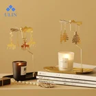 European Creative Decoration Birthday Wedding Gift Rotating Romantic Candle Holder Tray