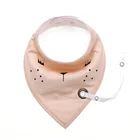 QJMAX High Quality Wholesale Cartoon Printed Organic Cotton Baby Bibs Baby Bibs Waterproof