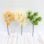 Wholesale artificial pine needle christmas tree large green leaf plants artificial plastic green plants
