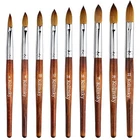 Wholesale Price Red Wood Handle 100% Pure Kolinsky Brush Sable Hair Nail Acrylic Art Brush