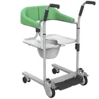 Lightweight Homecare foldable Medical Patient toilet wheelchair wheels transfer commode chair