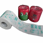 100% virgin wood pulp custom printed toilet paper tissue roll