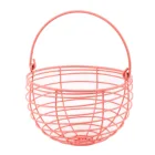 Egg Chicken Wire Storage Basket Metal Kitchen Metal Basket Round Iron Wire Egg Fruit Storage Chicken Basket With Handle