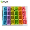 Colorful Square Plastic Plant Pot, Planter, Flower Pot with Pallet Tray Saucer for Decoration of Home Office Desk Garden Flower