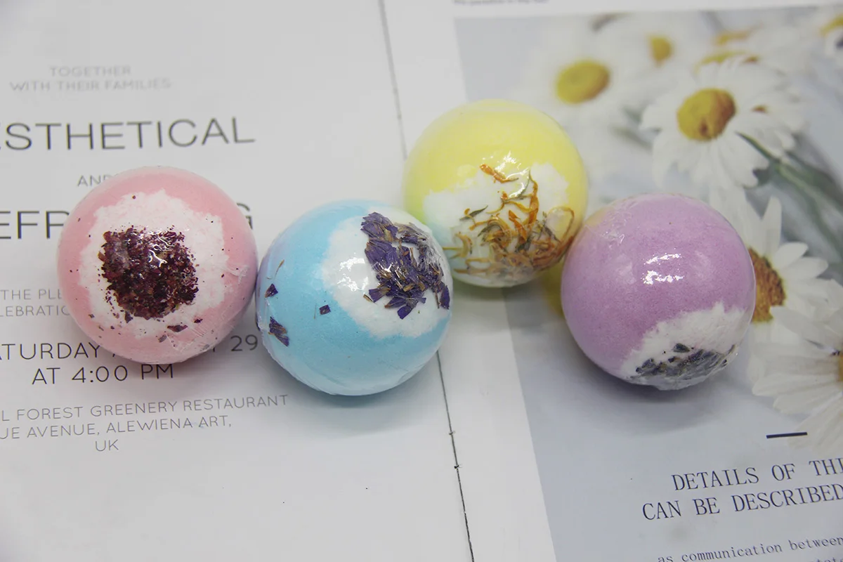 sale natural organic bubble colorful fizzy bath bombs gift set
