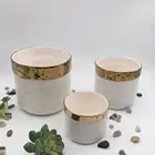 Flower Pot Pot Pot Hot Selling Round Shape Porcelain Plated Flower Pot