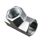 Nickle plated forged female threaded brass cross fitting
