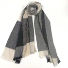 Plain Design Scarf Ladies Factory Direct Latest Black and White Grid Design Scarf Ladies Men's Wool Scarf Shawl