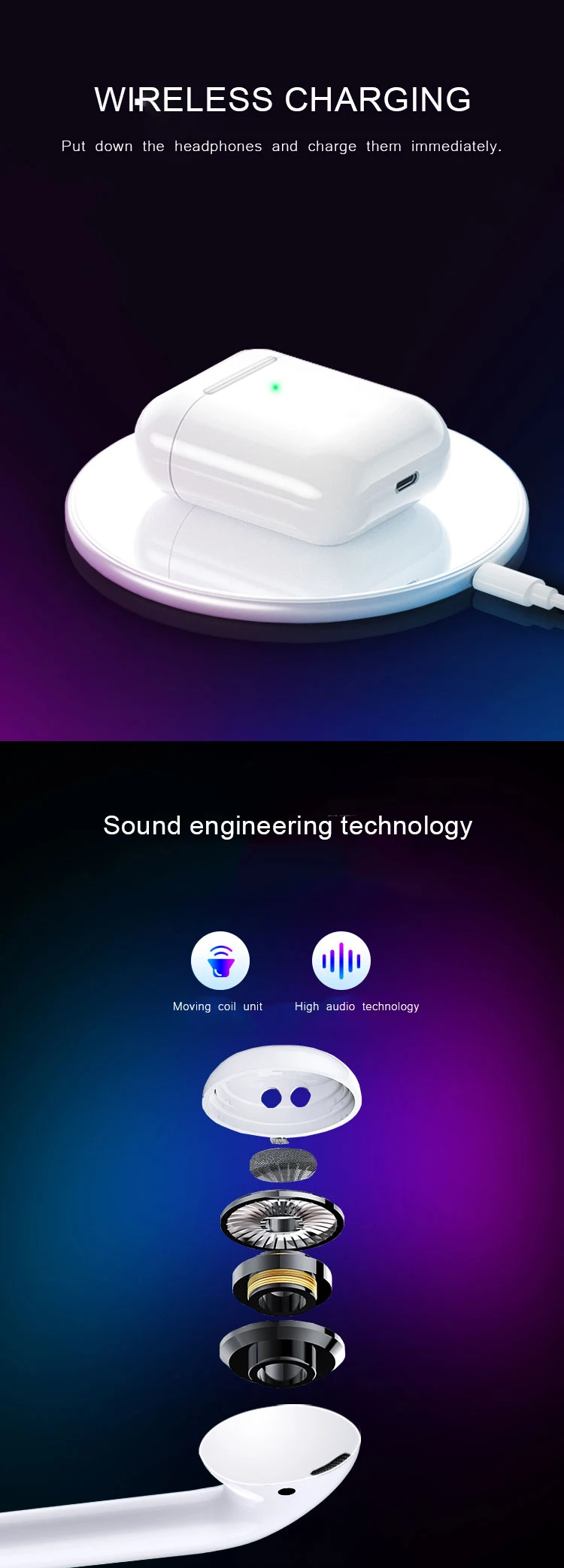 Pop-up i200 Smart Wireless Earphone for Air Pods2 BT5.0 True Stereo TWS Earbuds Binaural Calling Headphone for Smart Phone - ANKUX.COM