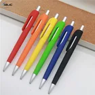 new cheap plastic black blue office custom pens logo printed ballpoint pen
