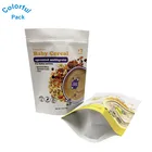 Custom White Kraft Paper Up Zipper Doypack Food Bag