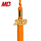 Packaging Customization Single Color Loop Fringe Graduation Cap Tassels With Year Charm