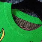 Spring Fall Monkey Embroidered Women Knitted Sweater Dress