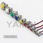 LED Metal Indicator Light 6/8/10/12/16/19/22/25/30mm Power Supply Waterproof Signal Lamp DC AC Flat 6V12V24V220V