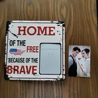 Promotional metal photo frame ,customized photo size metal frame
