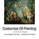 dafen 100% handmade customize oil painting on canvas for hotel, living room