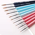 Fine hand-painted thin hook line pen drawing art paint bristle nylon brush art supplies 10PCS
