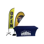 Custom Printed Advertising Fit Table Cover Custom Color Customized Garment Clothes Shop Counter Table Design