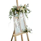 Wholesale wedding acrylic directional decoration invitations and signage with artificial flowers for guests
